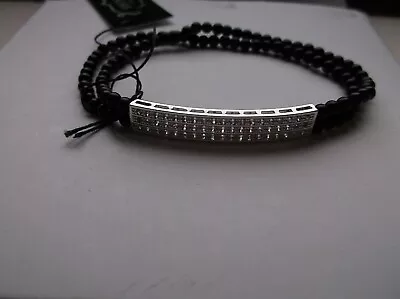 £4 • Buy Brand>new>genuine>shimla>shiny Black Double  Beaded Bracelet & Silver Bar